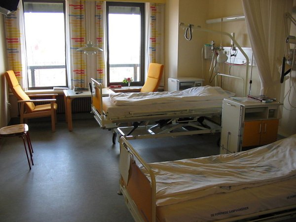 Szpitalna sala chorych. 