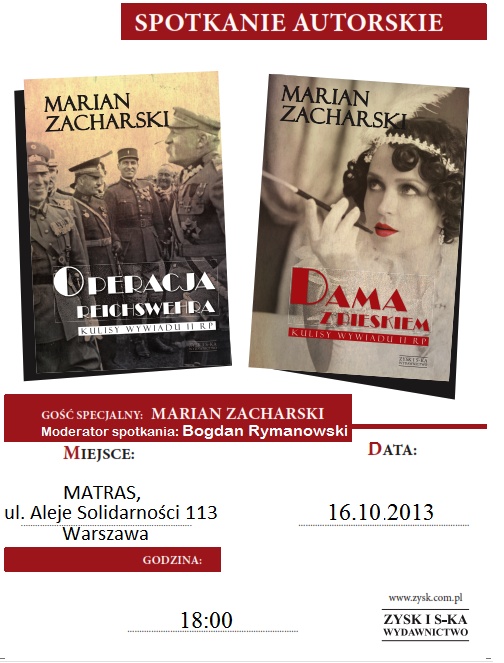Marian Zacharski z nowymi książkami - spotkanie autorskie w Warszawie
