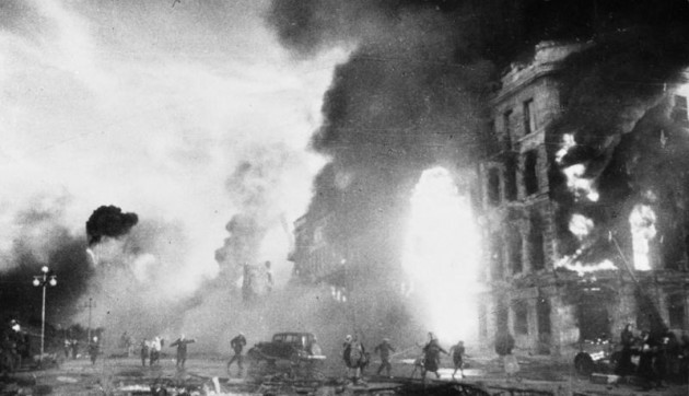 Płonące ulice Stalingradu
